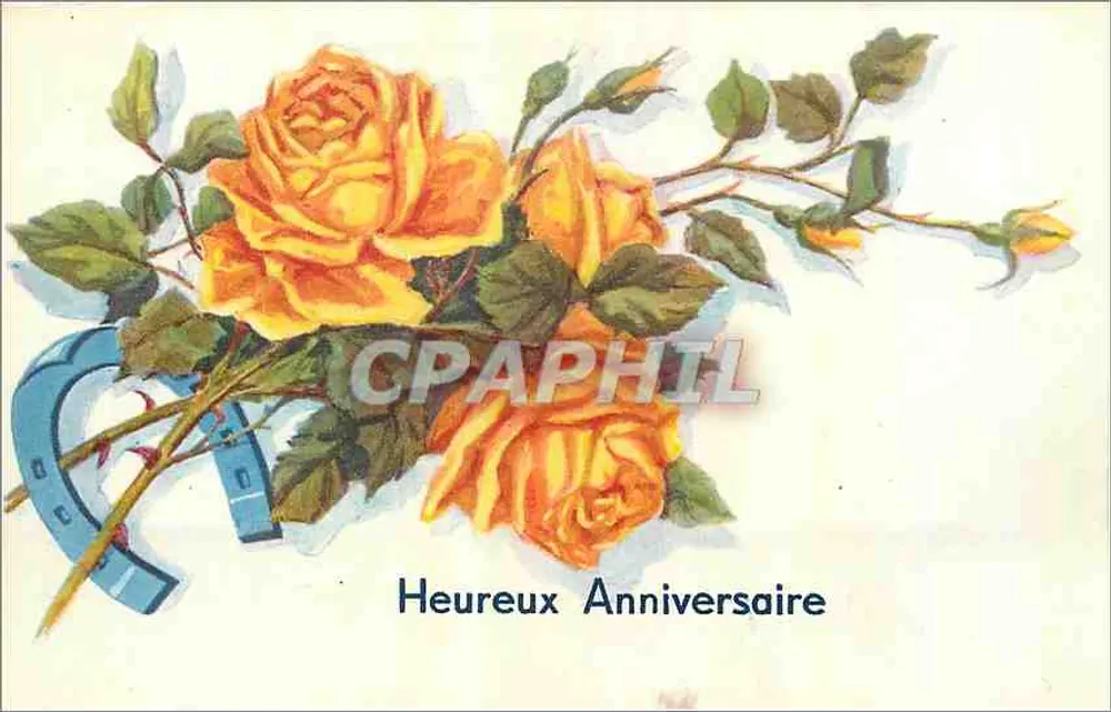 Arranjo de rosas amarelas — Aniversário — Fabricação francesa - Frente