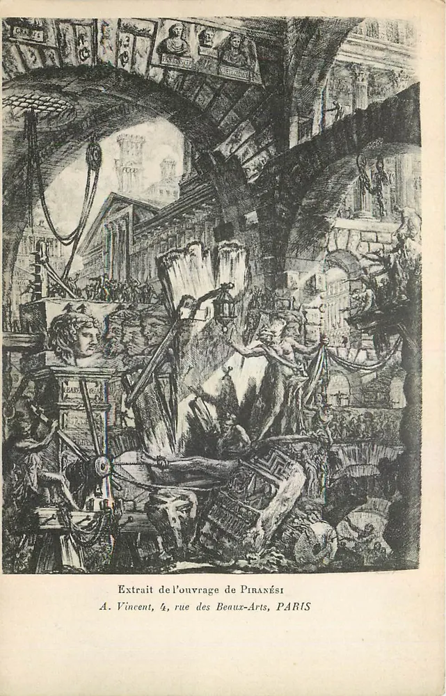Auszug aus dem Werk von Piranési — Kupferstich — A. Vincent, 4, rue des Beaux-Arts, PARIS - Vorderseite