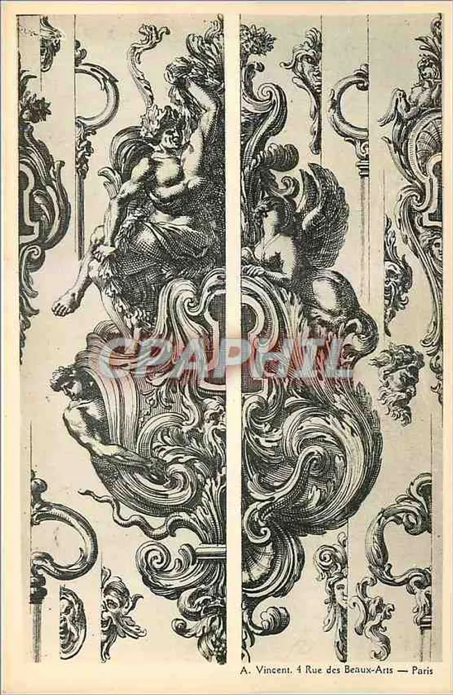 Decorações barrocas — A. Vincent, 4 Rue des Beaux-Arts — Paris - Frente