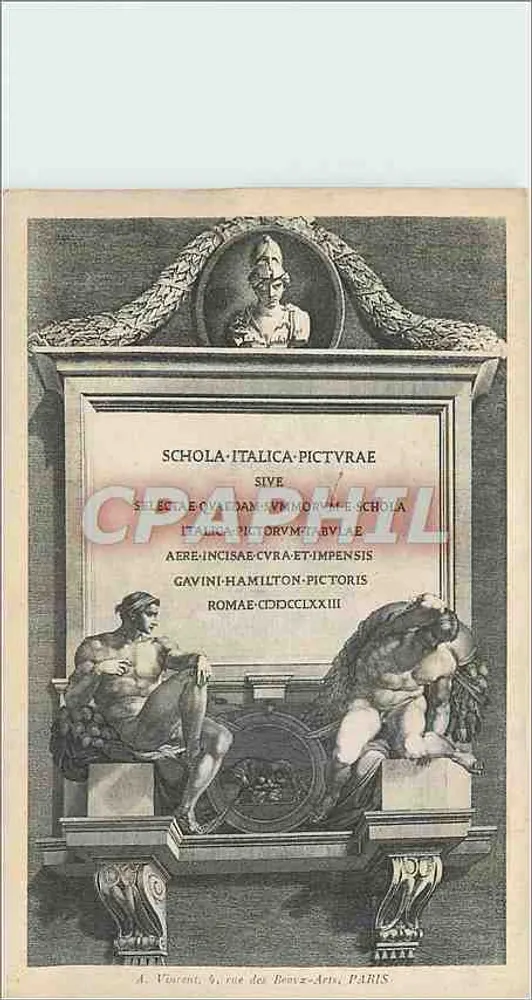 Scuola italiana di pittura — Gavini Hamilton — A. Vincent, 6 rue des Bouvets, Parigi - Recto