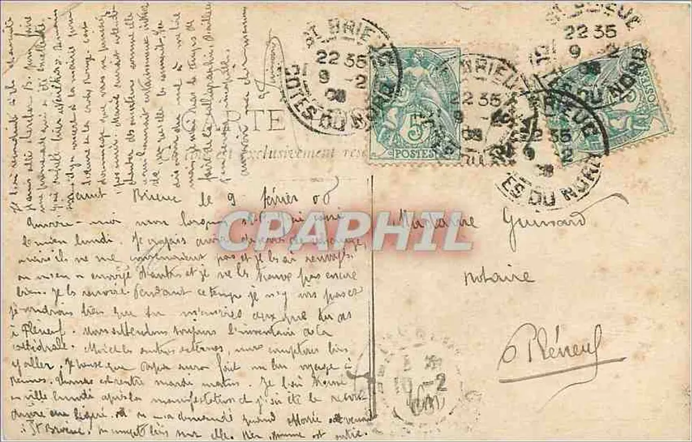 Tregastel, estátua do monop — editor desconhecido, n° 21 - Verso