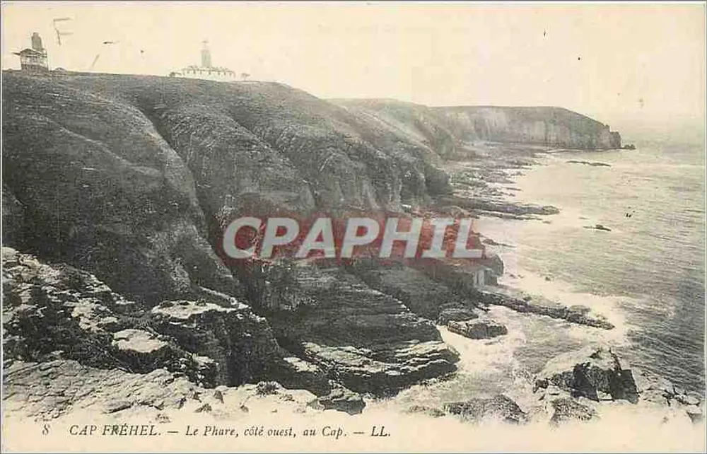 Cap Fréhel — O Farol, lado oeste, no Cap — LL. - Frente
