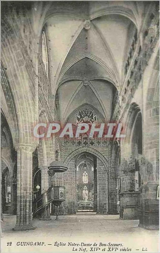 Guingamp — Chiesa di Nostra Signora del Buon Soccorso — La Nave, XIV e XVI secolo - Recto