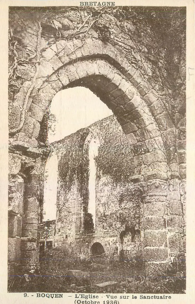 Boquen - Die Kirche. Ansicht des Heiligtums - Bretagne - Vorderseite