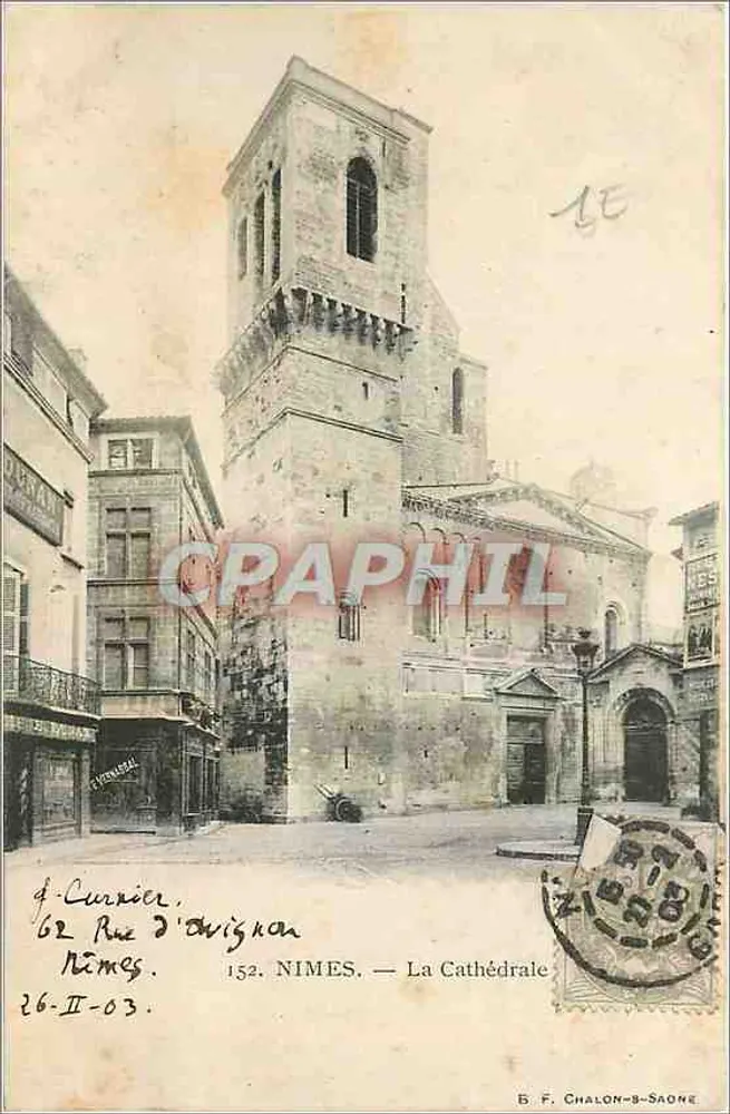 Nîmes — A Catedral — B. F. Chalon-Saône, n° 152 - Frente
