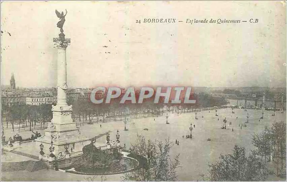 Bordeaux — Esplanada dos Quinconces — C.B. 24 - Frente