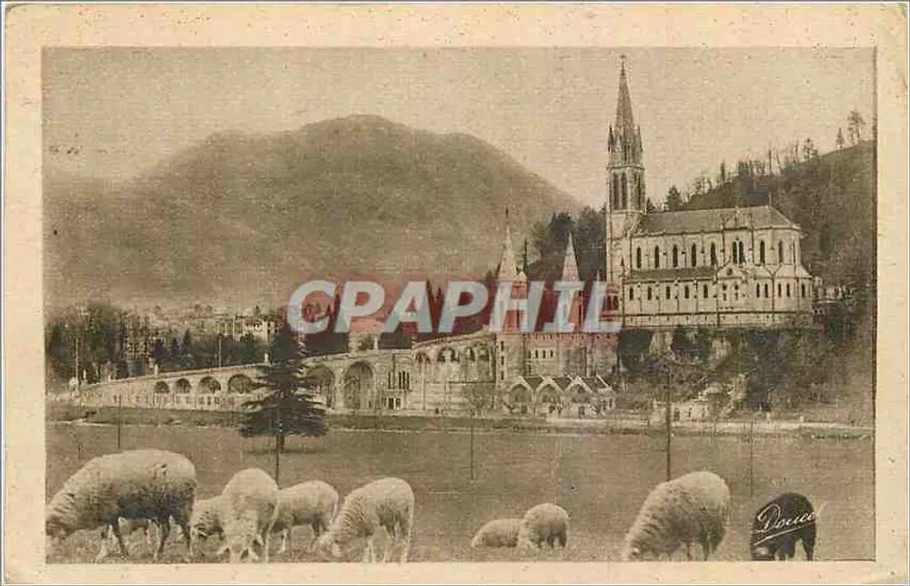 Lourdes — Basílica del Sagrado Corazón — editor Douce - Anverso