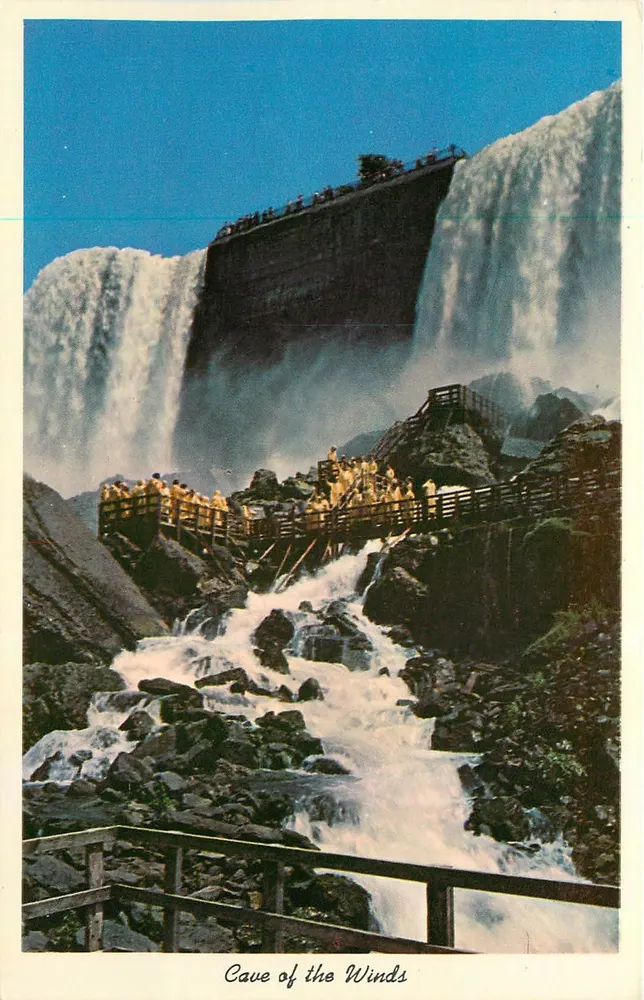 바람의 동굴 — 니아가라 폭포, 뉴욕 — F.H. Leslie, Limited, 온타리오, 캐나다, KN-221 - 앞면