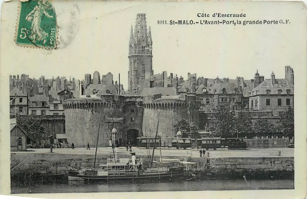St-Malo - Der Avant-Port, die große Tür G.F. — Côte d'Emeraude, Nr. 1014 — Verleger G.F. - Vorderseite