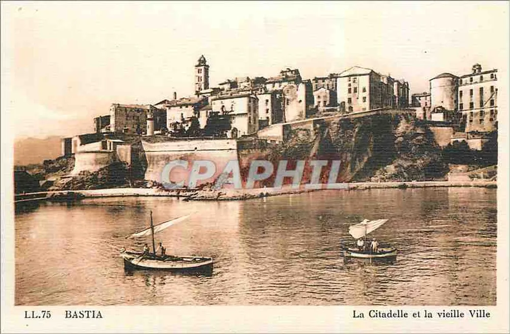 Bastia — Die Zitadelle und die Altstadt — Cie des Arts Photographiques, Paris - Vorderseite