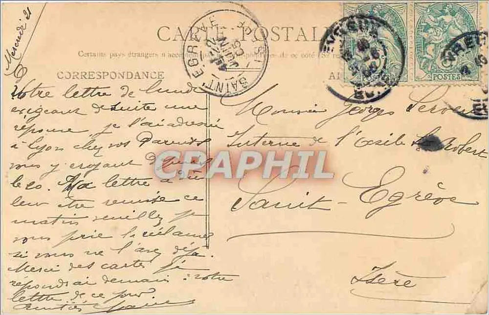 Évreux — O Hôtel-de-Ville — Editor desconhecido, n°4 - Verso