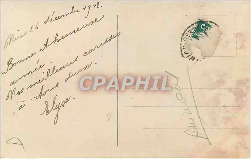 Deux enfants et deux cochons — PORTE-BONHEUR pour la NOUVELLE ANNÉE — REX 4293 - Verso
