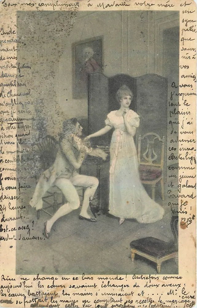 Sujeito de cena íntima — editor desconhecido — datada por volta de 1916 - Frente