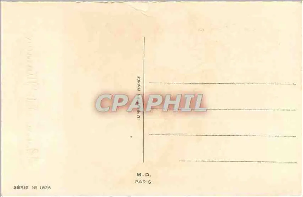 Mujer con paraguas — jardín florecido — M. BANNINI - Reverso