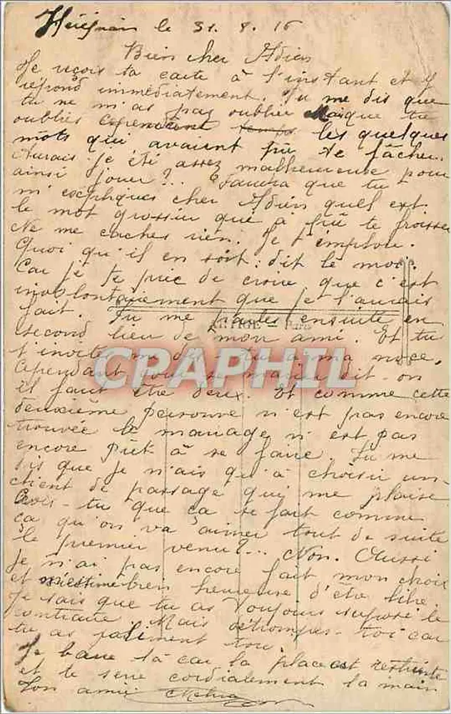 Retrato de mulher — perfil — La Favorite, n°1249 - Verso