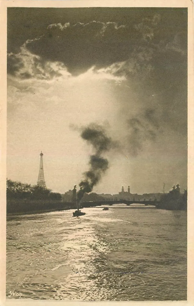 Paris/Tema principal — Iluminação sobre a Sena — Edição de Arte Yvon, N°1, série II - Frente