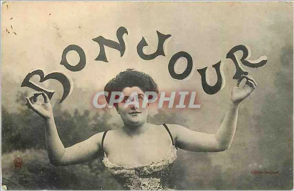 Mulher sorridente — 'Bonhouriour' — Éditions Bergé, n° 104 - Frente