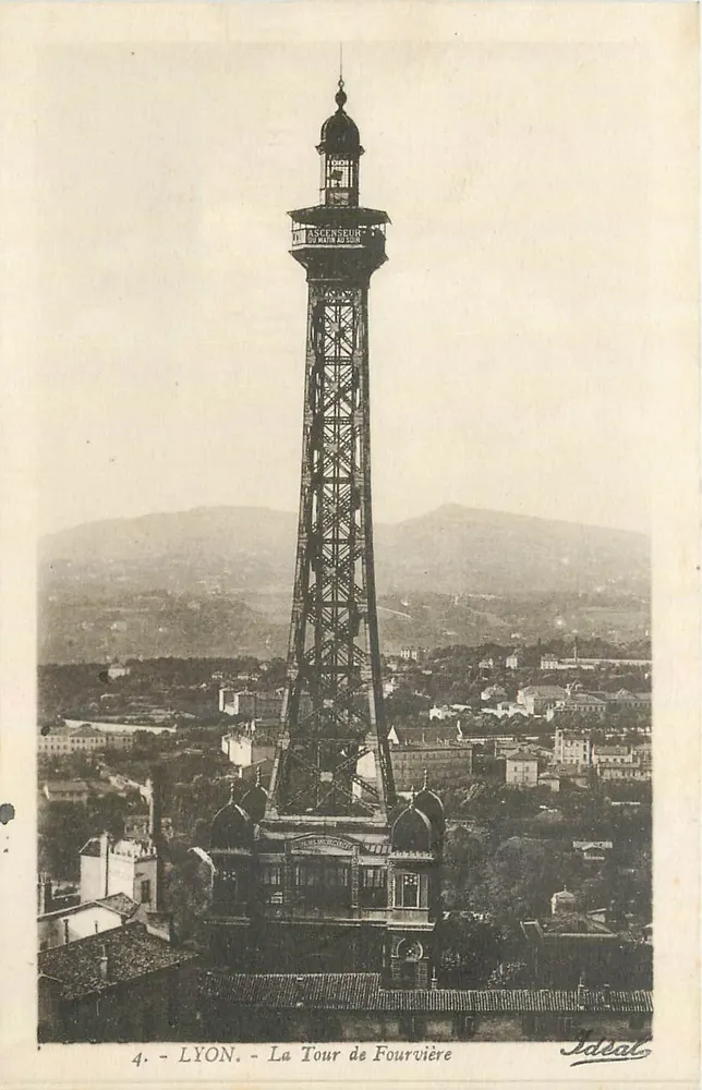 LYON. - A Torre de Fourvière — Elevador do Matin au Soleil — Editor Ideal, n°4 - Frente
