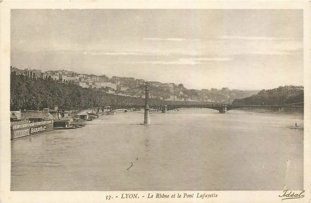 LYON - O Rio Rhône e o Ponte Lafayette - Idéal, n°37 - Frente