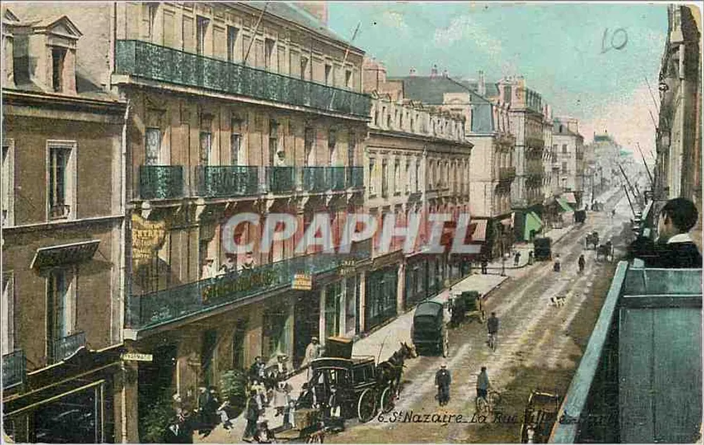 Saint-Nazaire — La Rue de l'Église — onbekende uitgever, serie-nummer 10 - Voorkant
