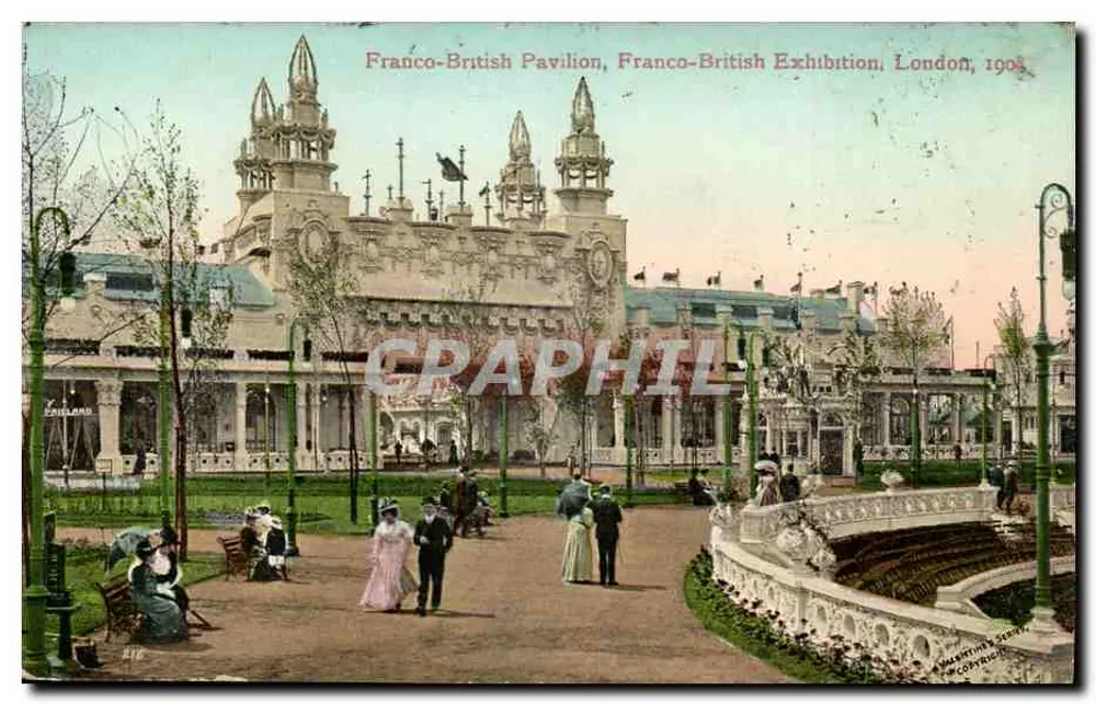 Franco-Britischer Pavillon — Franco-Britische Ausstellung, London, 1908 — Amalric Serie - Vorderseite