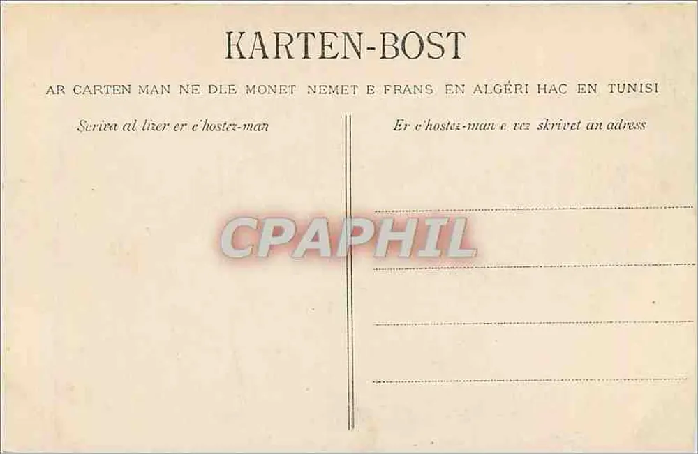 Gouarec — Die Schluchten des Kanals bei Bonnet-Rouge — Die Linie der Eisenbahn - Rückseite