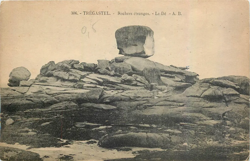 Trégastel - Rochos estranhos - Le Dé - A. B. - Frente