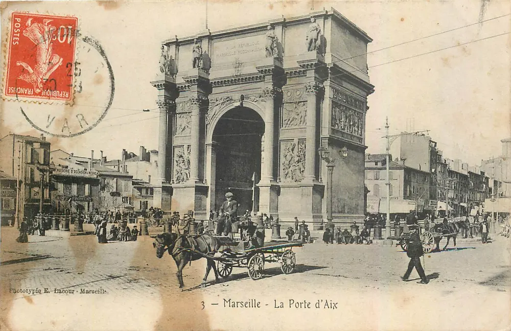 Marseille - A Porta de Aix — Fototipia E. Iacour, n°3 - Frente