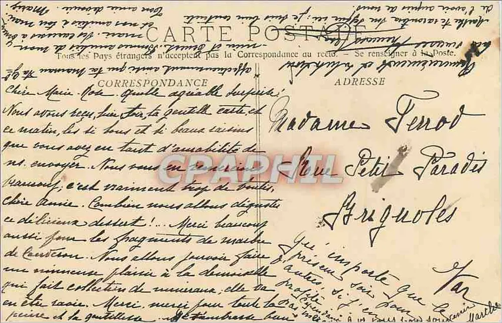 एक पौसोनियर — फोटोटाइपी ई. लाकूर - मार्सिले, संख्या 374 - पीछे