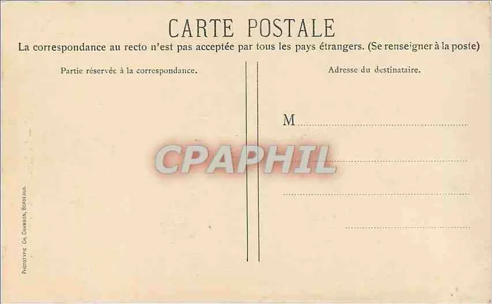 Bordeaux — A Grande Campanha — C. C. — n°110 - Verso