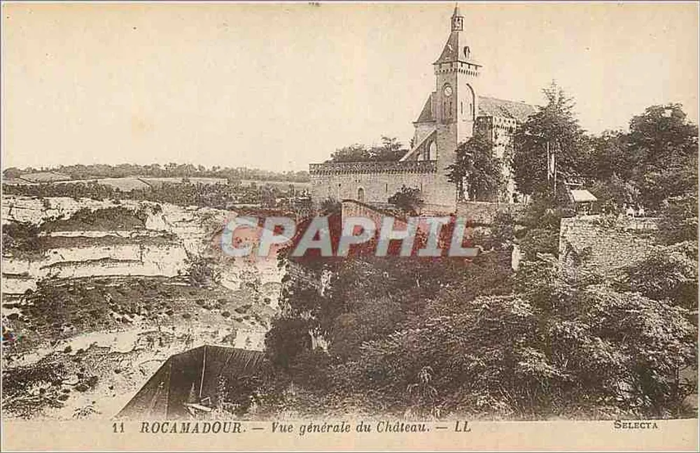 Rocamadour — Vista geral do Castelo — Selecta - Frente