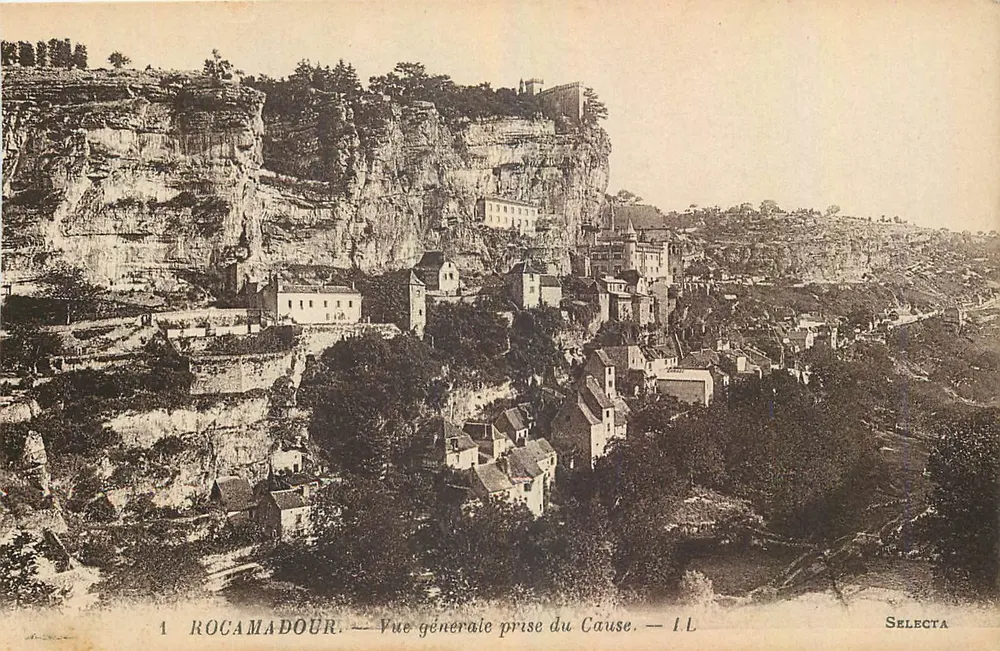 Rocamadour — Vista geral tirada do Causse — Selecta - Frente