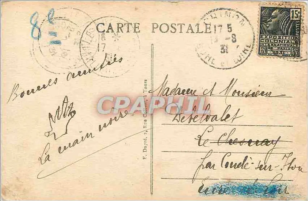 Chinon (Indre-et-Loire) — Le Château, La Tour du Moulin, Le Mur Romain et la Vallée de la Vienne — A.P. - Rückseite