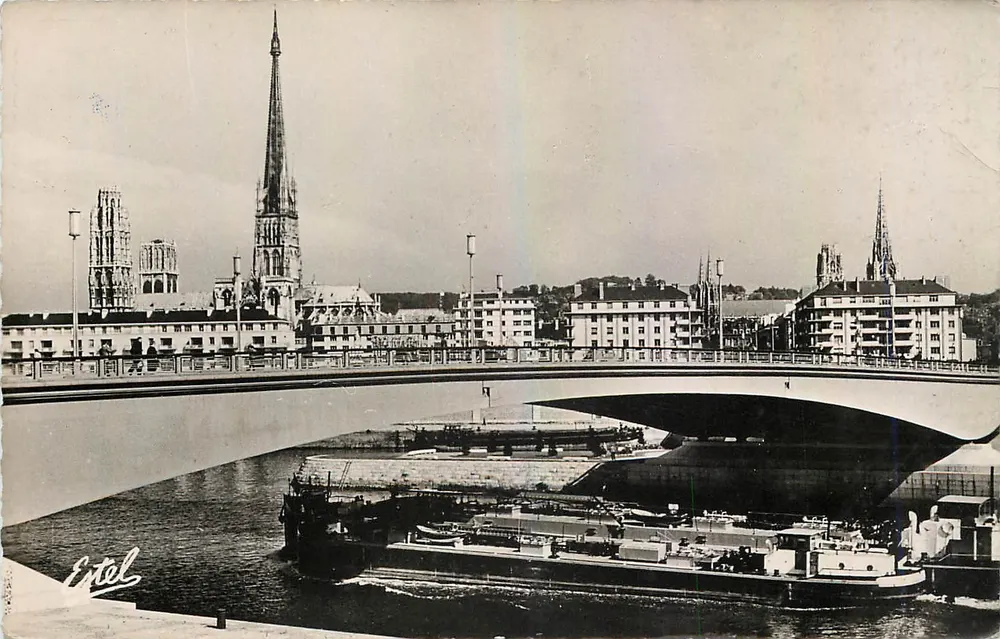 Rouen — Ansicht des Pont Corneille und der Kathedrale — Verlag: LUXE-ESTEL, n° 1064 - Vorderseite