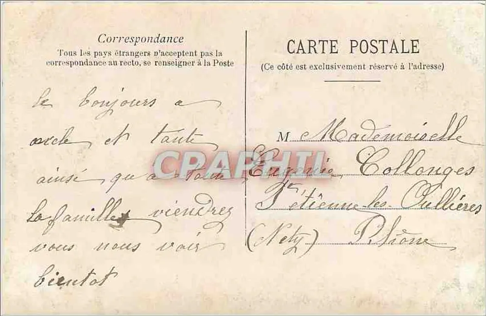Casal amoroso — cena de jardim — editor Diamant, n° 722 - Verso