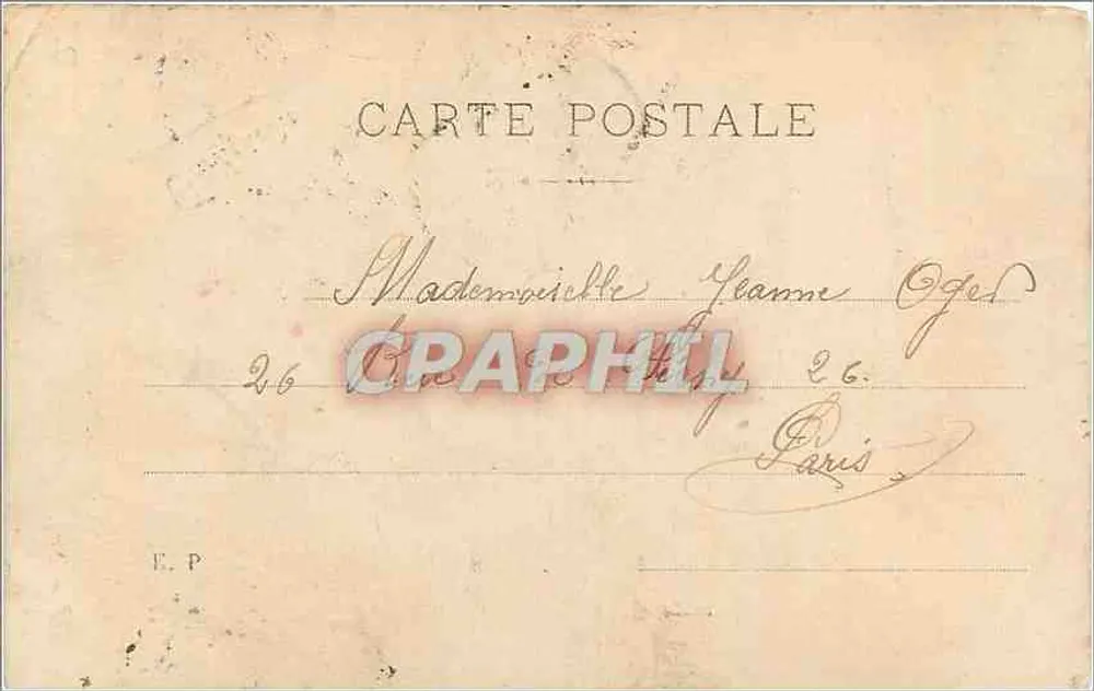 Femme en robe rose — scène de rue — éditeur Ogez, n° IV-2 - Verso