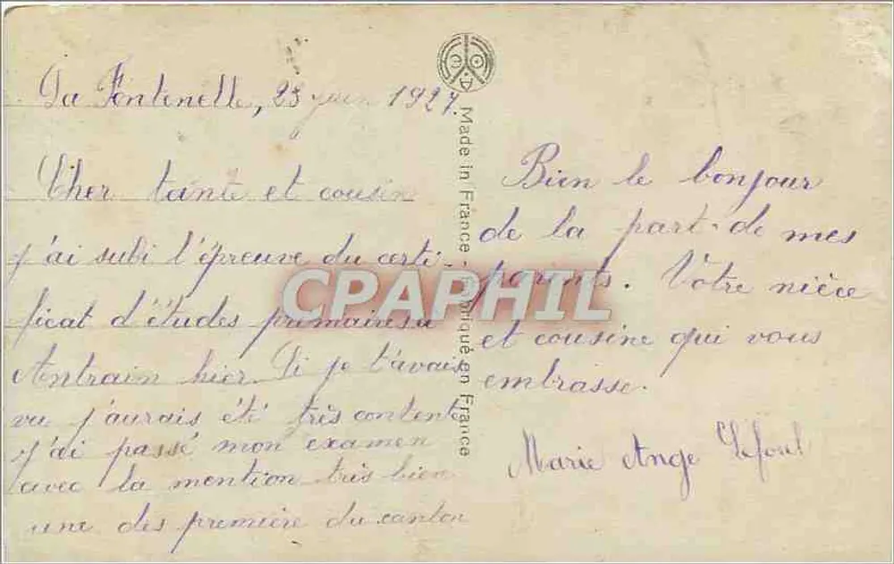 Kleine meisje in clownerijkostuum — uitgever Neyer n° 4253 - Achterkant