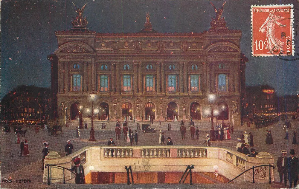 Paris - Opera — gece görünümü — Tuck & Fils yayıncısı, n° 79 - Ön yüz