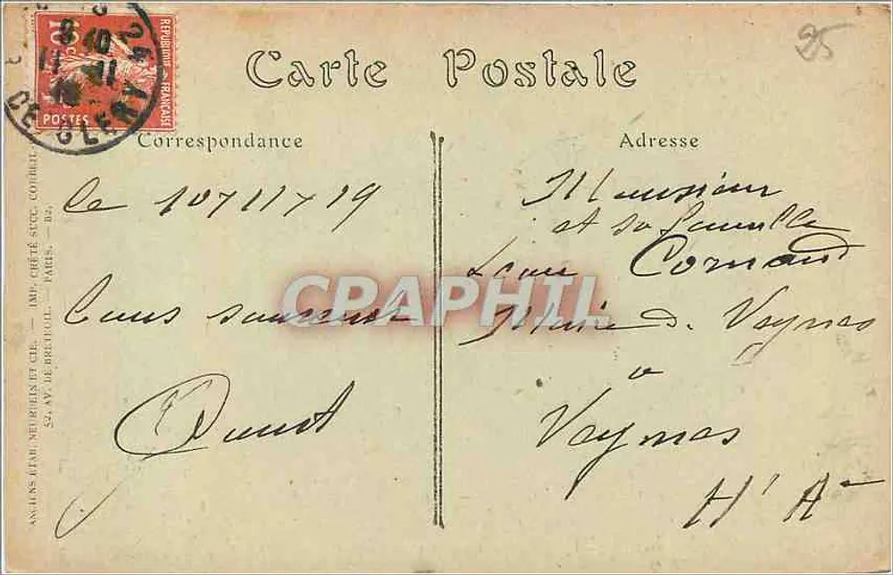 PARIS — O Monumento Pasteur e o Hotel dos Inválidos — ND Fot. n°659 - Verso