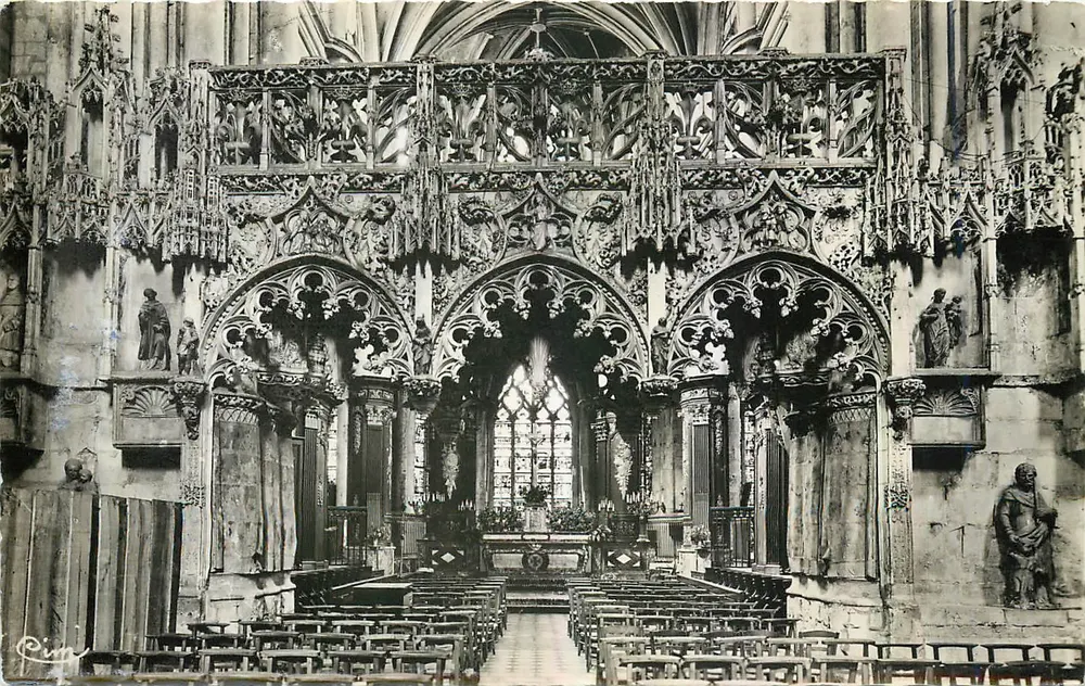 Troyes (Aube) - Kirche der Madeleine - Der Chorvorhang - Vorderseite