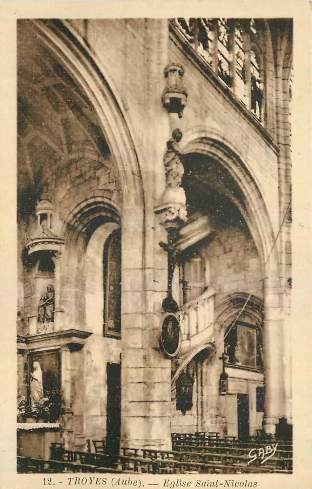 Troyes (Aube) — Igreja de São Nicolau — Gaby, n°12 - Frente
