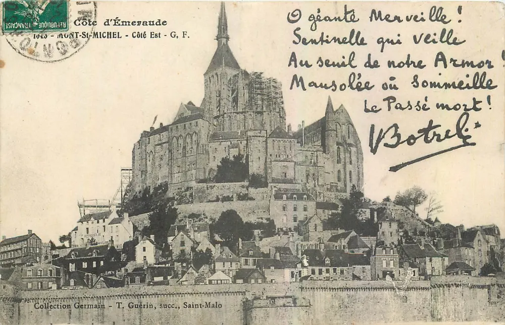 Monte-Santo-Michel — Lado Leste — T. Guérin, suc., Saint-Malo - Frente