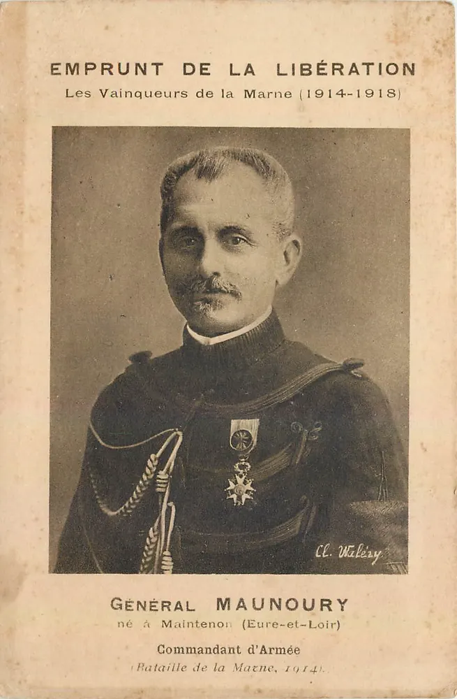 Geral Maunoury — Comandante de Exército, batalha da Marne 1914 — Cl. Walezy - Frente