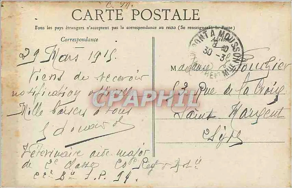 रेविग्नी (मूज़) — 1914 के बाद के अवशेष — जीओ. 56 - पीछे