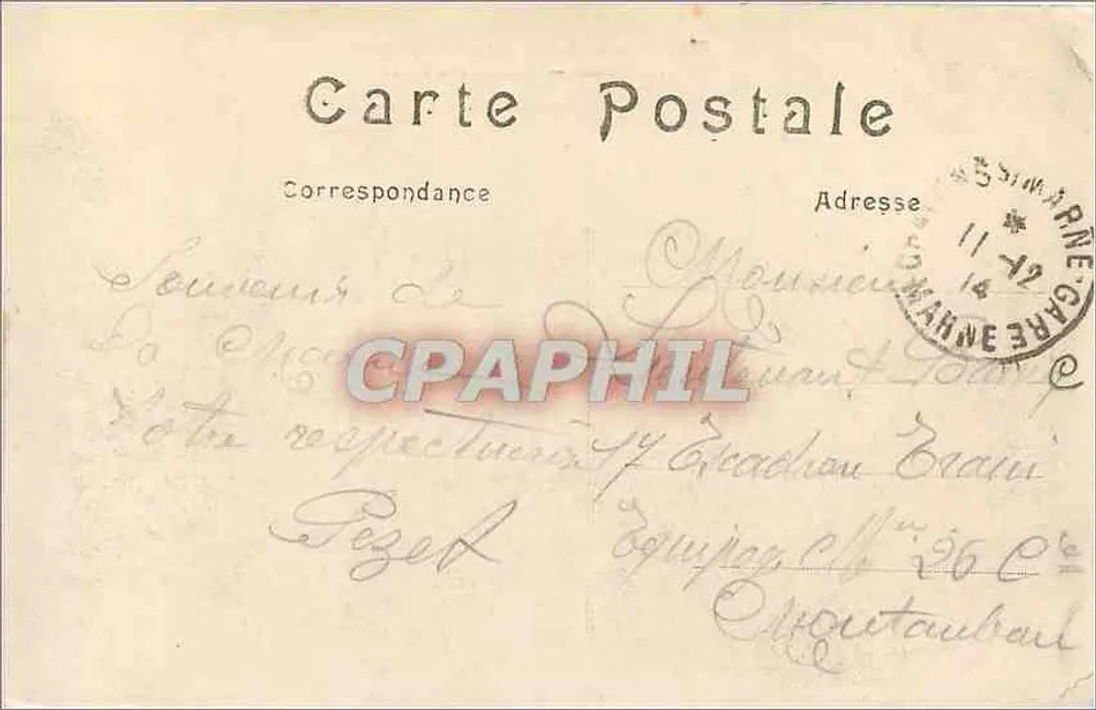Schlacht an der Marne (6. bis 12. September 1914) — Sommeille — Zerstörtes Gemeindehaus - Rückseite