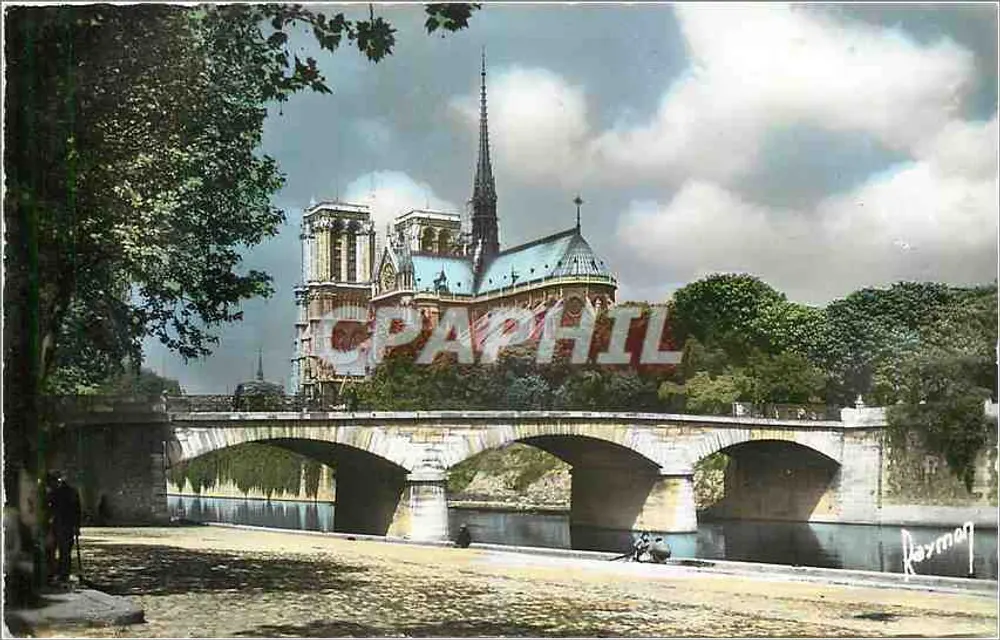 Notre-Dame de Paris — vue du Pont d'Archevêché — éditeur Rayman, n°13 - Recto