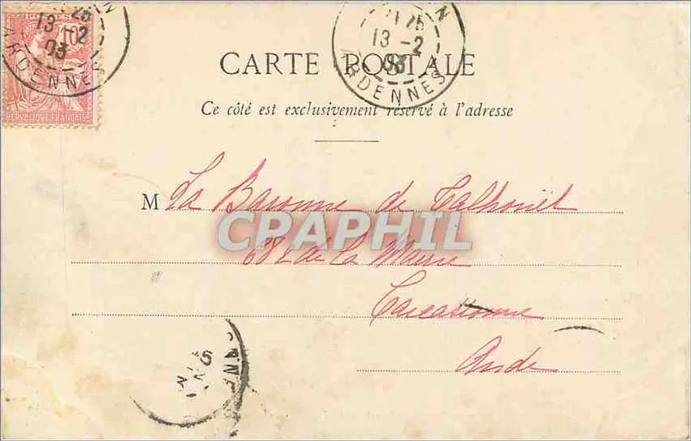 Sedan - Canal du Moulin, hinter der Gendarmerie — Suzaine-Pierson, Verlag, Sedan, Nr. 98 - Rückseite