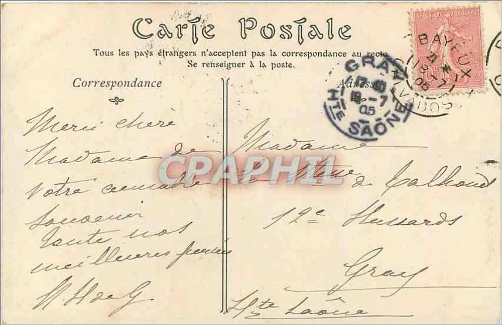 Bayeux — Widok katedry z ulicy Madeleine — wydawca nieznany, nr 38 - Rewers