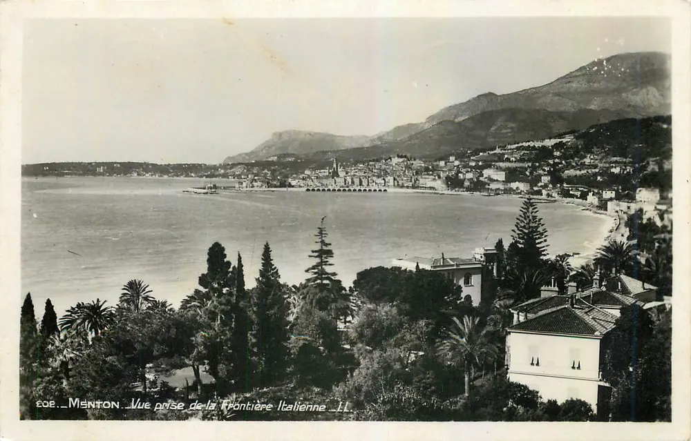 Menton — Vista tirada da Fronteira Italiana — Editor EOE - Frente