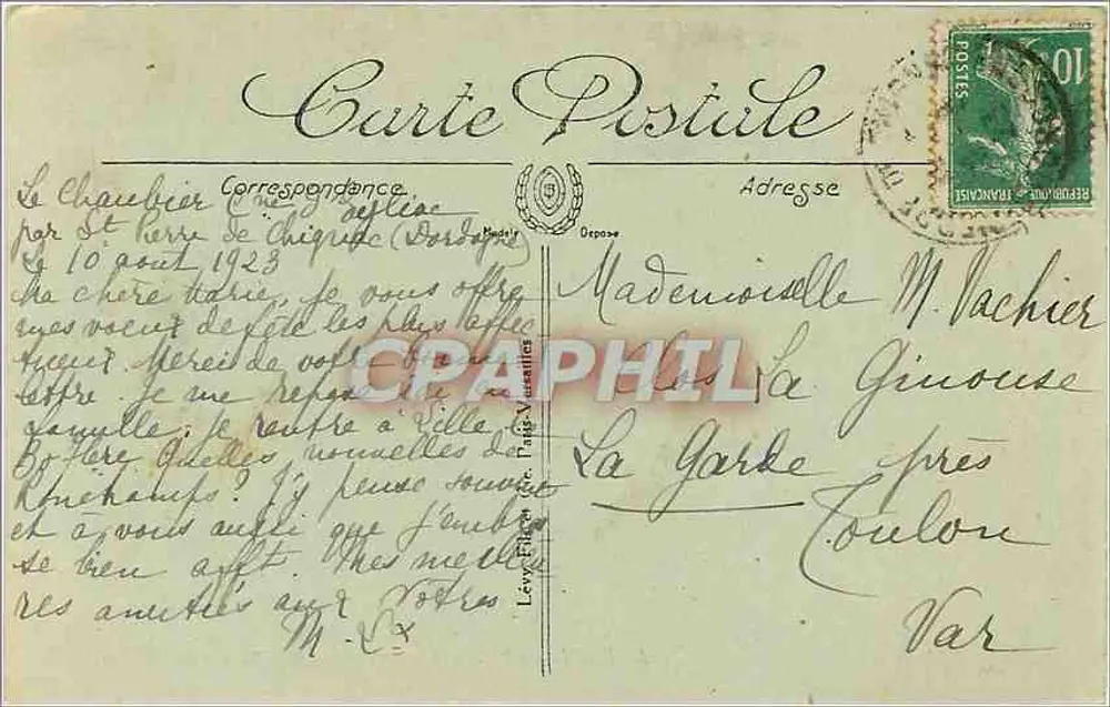 Périgueux — Vista tirada de Sainte-Claire — N. G. - Verso